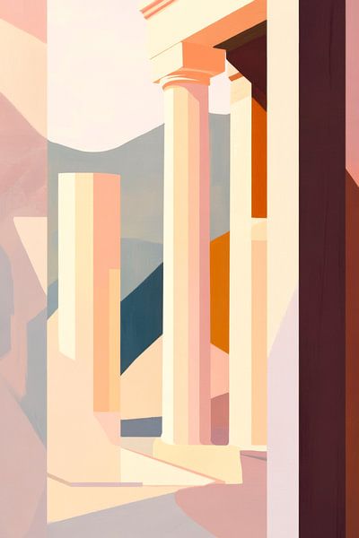 Colonnes antiques par Poster Art Shop