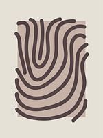 Fingerprint - grafische vorm op taupe achtergrond