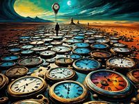 Als de tijd voorbij loopt AI kunst