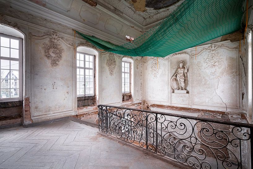 Abandoned Staircase in Ballroom. by Roman Robroek - Photos of Abandoned Buildings