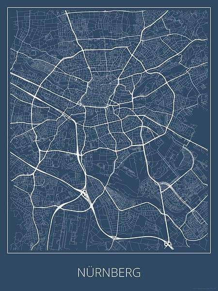 Nürnberg, blau von Geodat