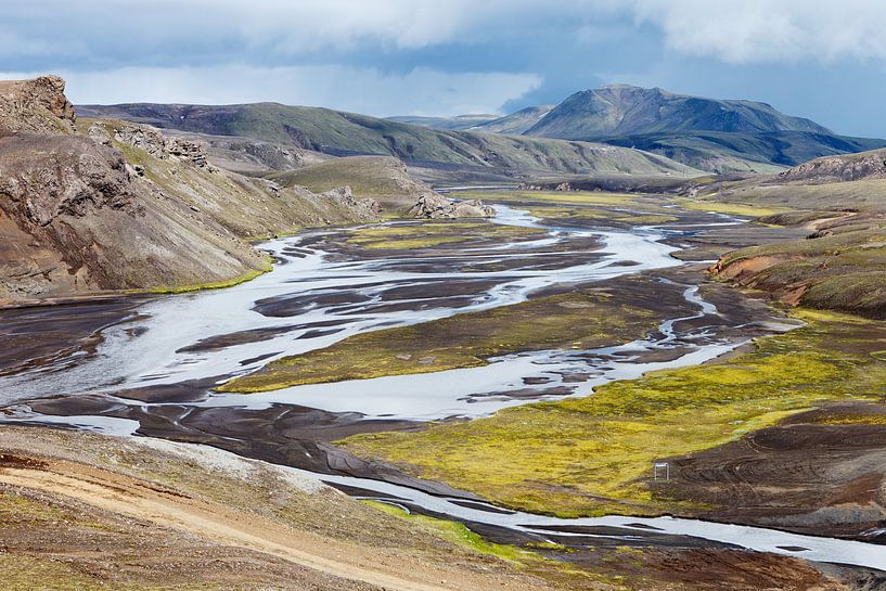 Straße nach Landmannalaugar - Island von Arnold van Wijk