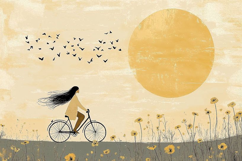 Sunny Cycle Tour along the Flowers no.5 by Studio BB