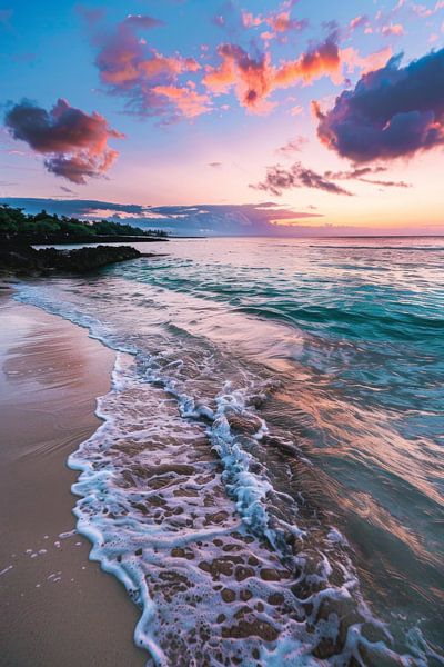 Ambiance du soir au bord de la mer par Poster Art Shop