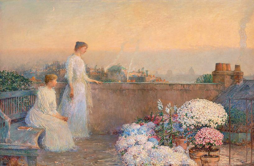 Childe Hassam,twilight, also known as le crepuscule by finemasterpiece