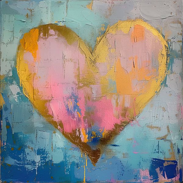 Buntes Herz | Chromatischer Herzimpuls von Kunst Laune