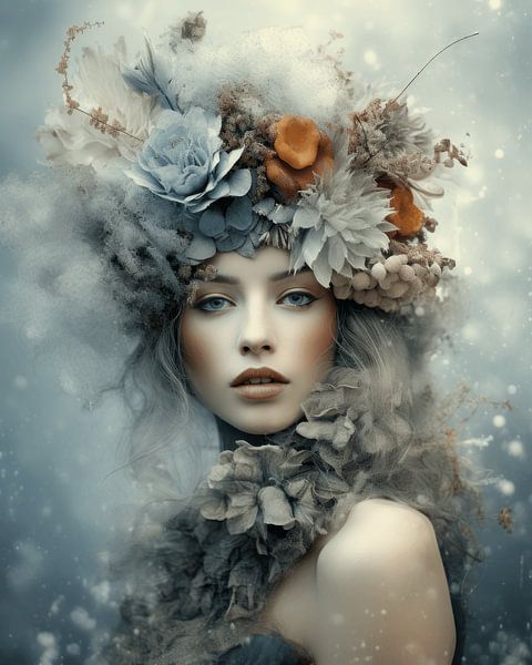 Portrait moderne : "Reine de l'hiver" ; par Carla Van Iersel