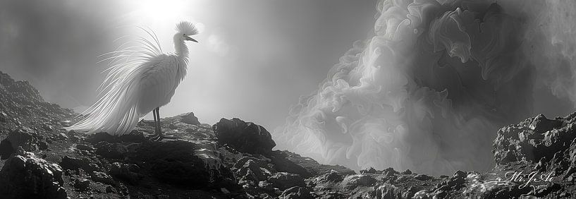 Himmlische Enthüllung: Ein Paradiesvogel in den Wolken von Artz by Mr.JAi