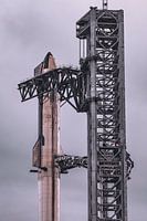 SpaceX Starship Superheavy (stacked) on the Launchpad (zoomed-in)