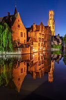 City view of the old town centre of Bruges in Belgium
