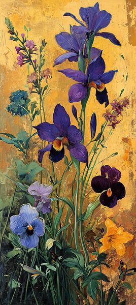 Goldene Blume Kunst von Blickfänger Gemälde