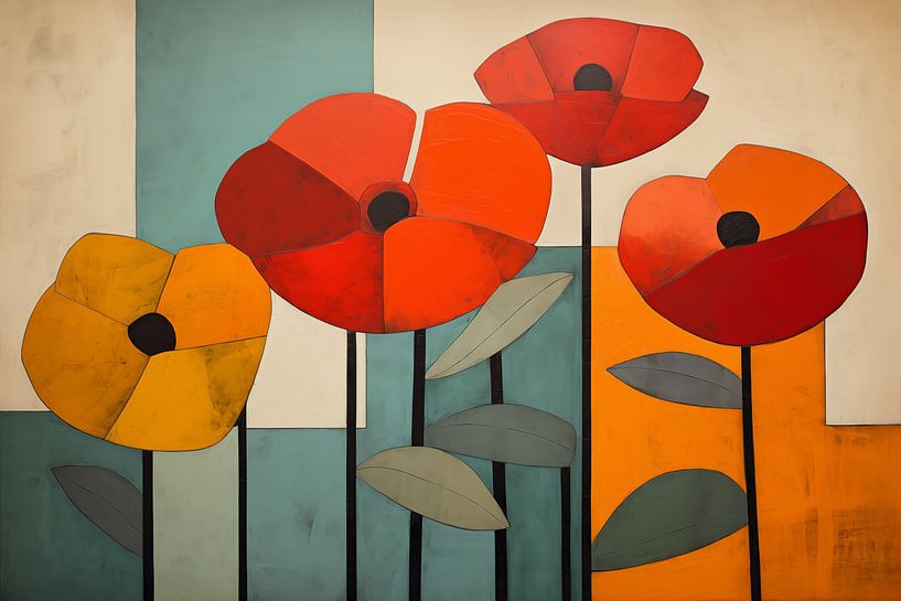 Coquelicots abstrait par Bert Nijholt