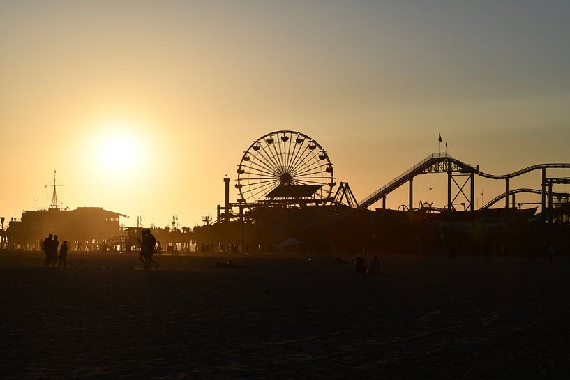 Santa Monica Pier at sunset by Robert Styppa