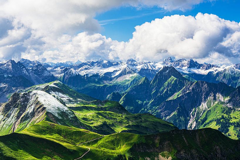 Vue sur les Alpes depuis le Nebelhorn près d'Obersdorf par Rico Ködder