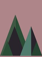 Yama - Grafisch abstract design van bergen in de Dolomieten