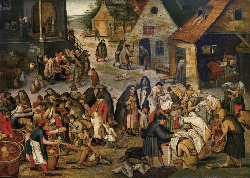 Die Werke der Barmherzigkeit, Pieter Brueghel der Jüngere von Meisterhafte Meister