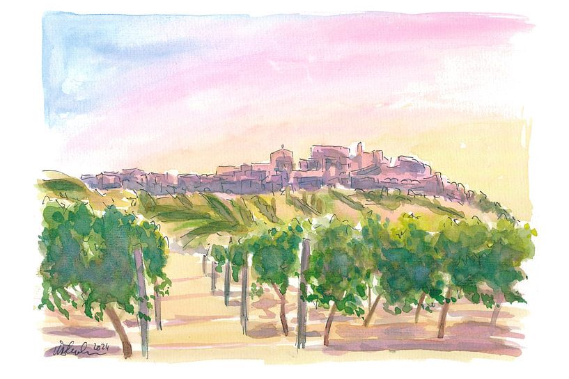 La Morra Cœur des vignobles des Langhe au coucher du soleil par Markus Bleichner