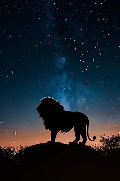 Löwe Sternzeichen von Poster Art Shop