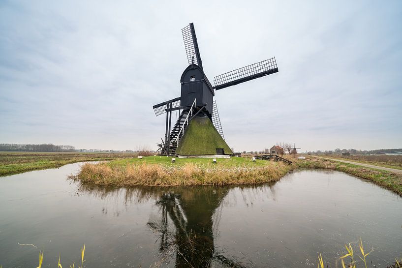 Zandwijkse Widmolen in Uppel by Marcel Derweduwen