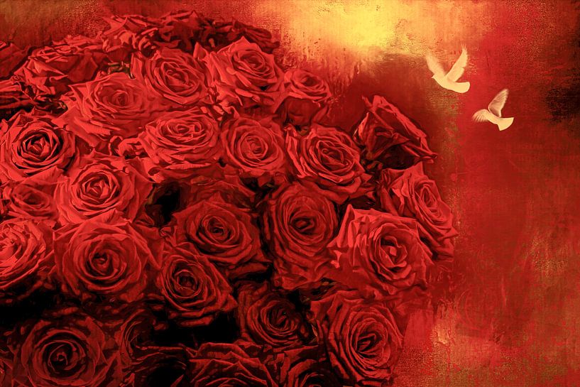 50 Red Roses by Helga Blanke