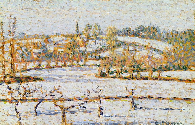 Camille Pissarro,Schneeeffekt in Eragny von finemasterpiece