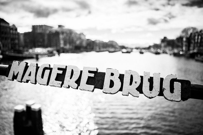 Magere Brug Zwart-Wit by PIX STREET PHOTOGRAPHY