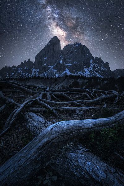 The Milky Way over the Dolomites at Würzjoch by Daniel Gastager