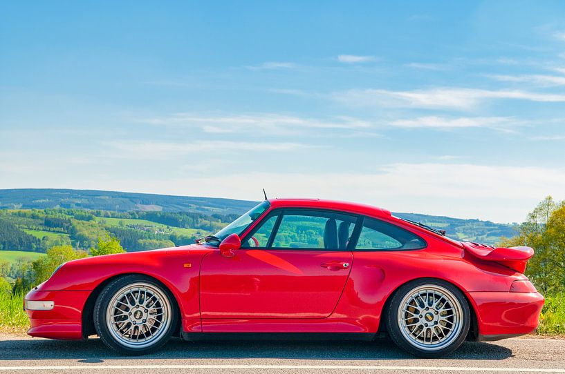 Porsche 911 Turbo in ländlicher Umgebung von Sjoerd van der Wal Fotografie