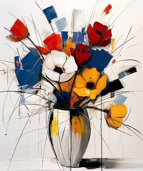 Bouquet à la Mondrian by Jacky