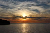 Sunset while on boattrip