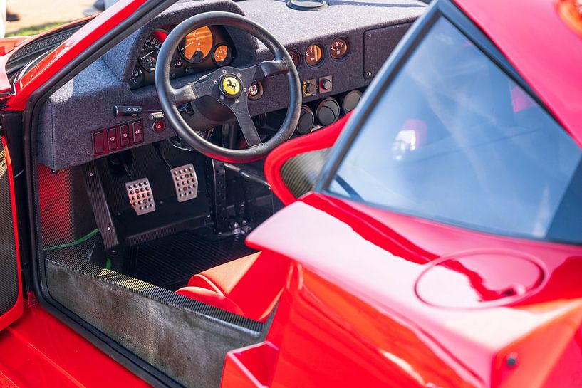 Armaturenbrett des Supersportwagens Ferrari F40 von Sjoerd van der Wal Fotografie