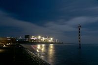 Port Vlieland bei Nacht.