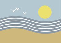 Panorama d'une journée de plage ensoleillée