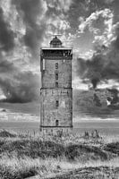 Brandaris lighthouse in black and white