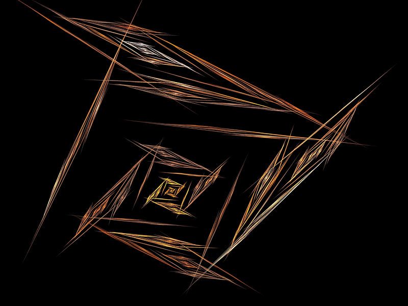 Spirale anguleuse, créée comme une fractale par ordinateur par Manfred Kunz