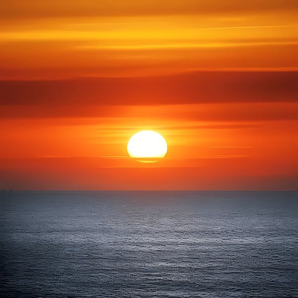 Goldener Ozean Sonnenuntergang Glühen von Abdelaziz Elachaary