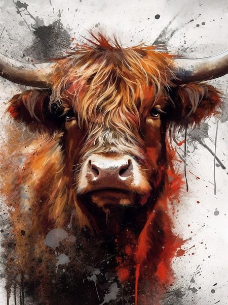 Scottish Highlander, Highland Cow by Color Square