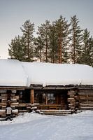 Cosy Cabin in the Snow in Lapland