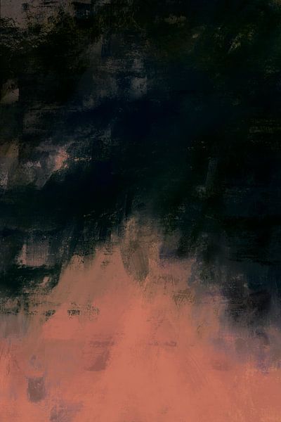 Abstraktes Gemälde &quot;Ich bin in Flammen&quot; von Studio Allee