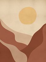 Gebrannte Orange Berglandschaft