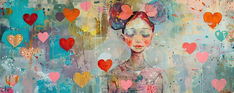 Hearts | Serene Heart Dream by Abstract Painting