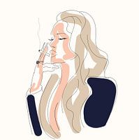 Rauchende Frau