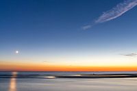 Le coucher de lune Katwijk aan Zee