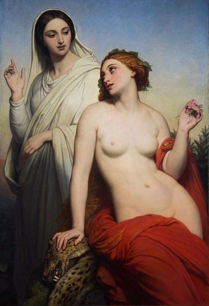 Ary Scheffer, Hemelse en aardse liefde, 1850 van Atelier Liesjes