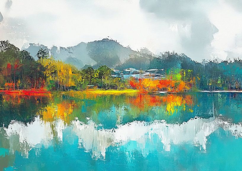 Mirror of Nature&#039;s Palette by Abstract Painting