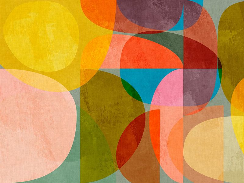 Geometry, organic shapes, cheerful, summery by Ana Rut Bre