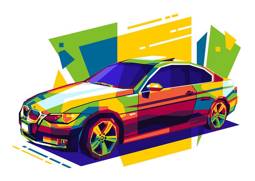 BMW 335i Luxury Car in WPAP by Lintang Wicaksono