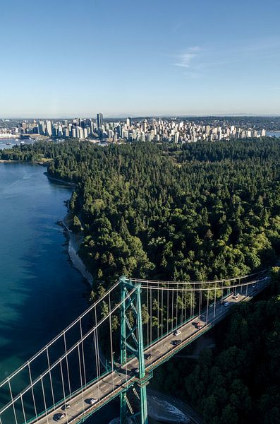 Vancouver Skyline - Lions Gate Bridge by Willem van den Berge