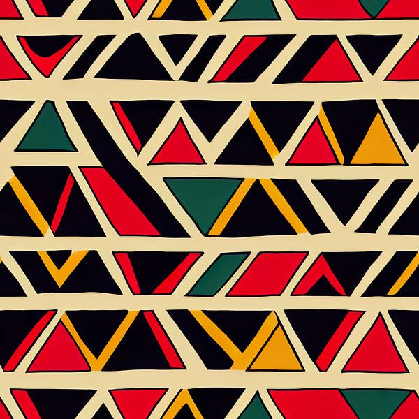 Abstraktes Navajo-Aztekenmuster #I von Whale & Sons