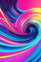 Colourful spiral illustration